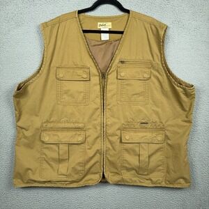 Orton Bros Fishing Vest Mens 3XL Brown Pockets Utility Hunting Outdoor Rugged